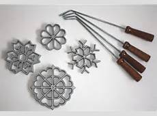 MAIL Christmas Holiday SNOWFLAKE Cookie Rosette Iron SET OF 4