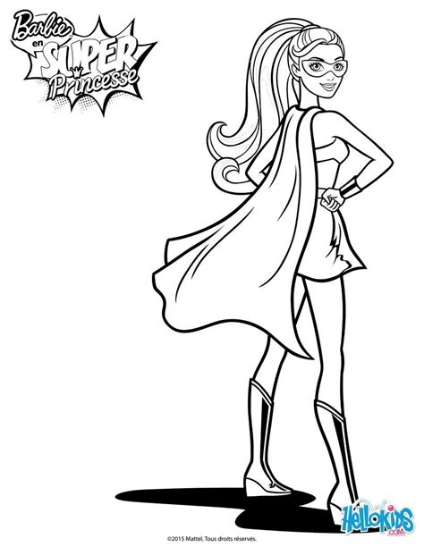 barbie super hero printable coloring page sketch coloring page
