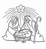 Jesus Coloring Pages Birth Nativity Christmas Kids Colouring Downloads Re Sheets sketch template