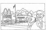 Mcdonalds Coloring Pages Knotts Don Color 1967 Logo Printable Mcdonald Hamburger Sketch Newspaper Paper Educative Via Template sketch template