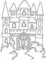 Castle Colour Coloring Popular sketch template