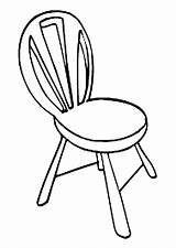 Coloring Chair Pages Armchair sketch template