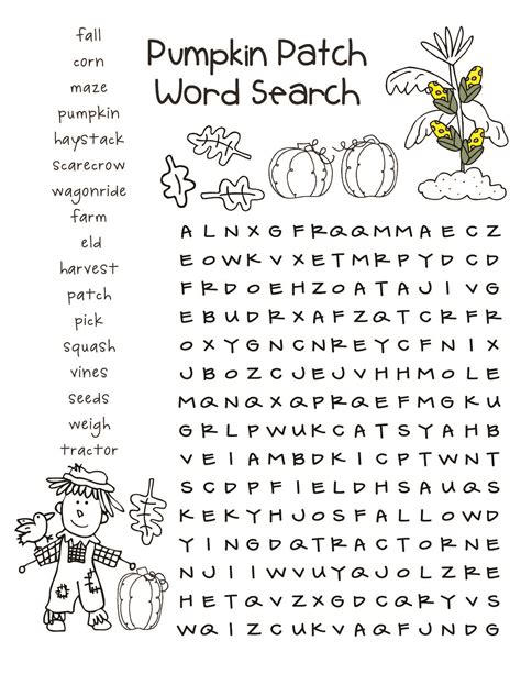 pumpkin patch word search puzzle  printable laura kellys inklings