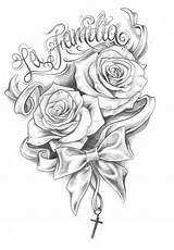 Rose Roses Drawing Tattoos Chicano Tattoo Drawings Three Vorlagen Flowers Lowrider Flower Ideen Zeichnungen Tatoo Sleeve Sketches Grey Posey Schleifen sketch template