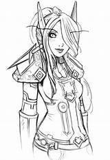 Coloring Elf Year Pages Olds Warrior Drawing Blood Female Sketch Elves Warcraft Elven Adult Adults Buddy Christmas Sheets Paladin Cute sketch template