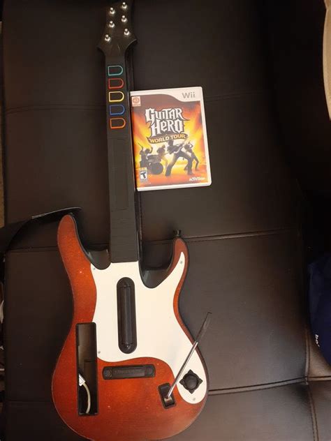 Wii Guitar Hero World Tour Bundle Guitar And Game For