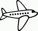 Drawing Airplane Line Plane Outline Cartoon Simple Choose Board Coloring sketch template