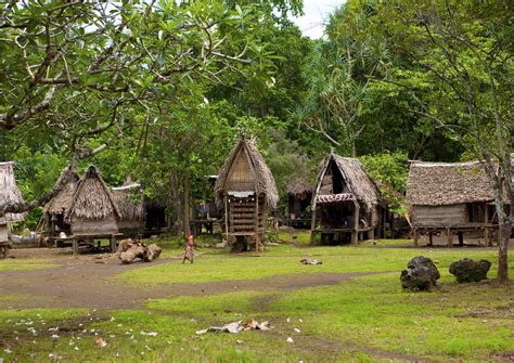 Trobriand Island Village Papua New Guinea In Every