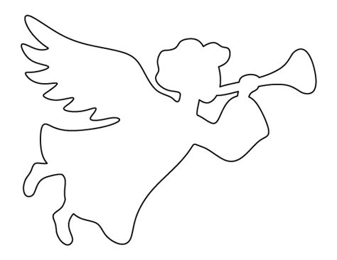 christmas angel pattern   printable outline  crafts creating