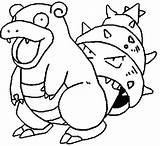 Pokemon Slowbro Pages Coloring Yveltal sketch template