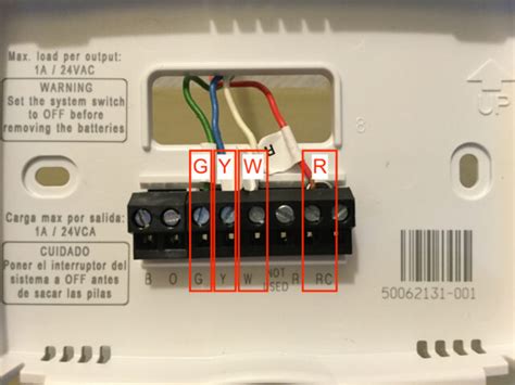 thermostat wiring honeywell honeywell rthd  day touchscreen programmable thermostat