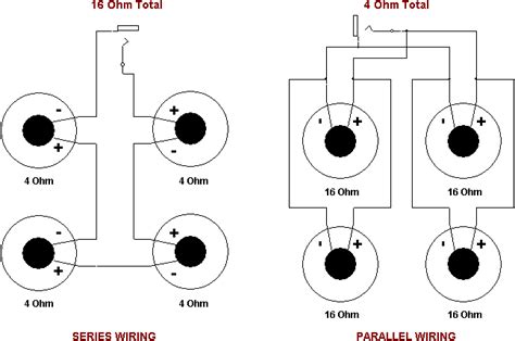 How To Rewire 4 16 Ohm Speakers For A 4 Ohm Head And