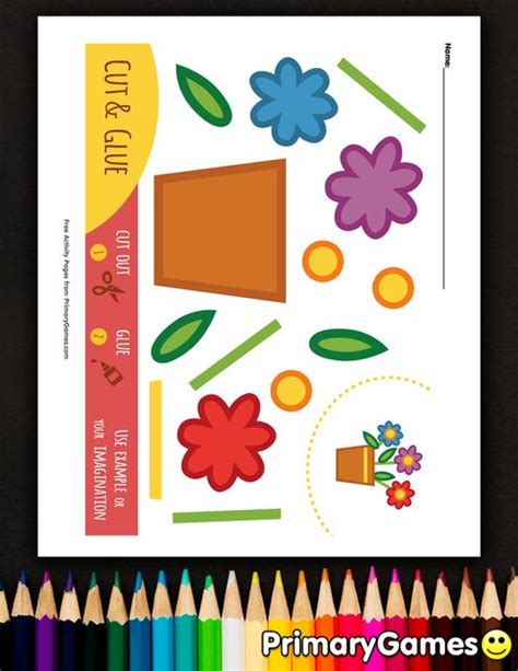 pin  cut  glue activity pages