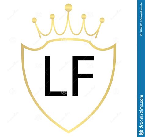 lf letter logo design  simple style stock illustration