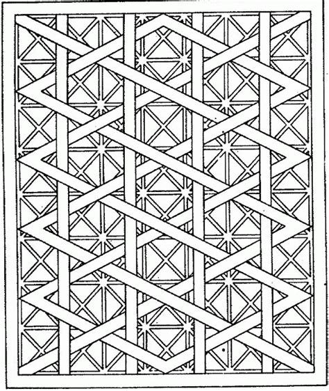 printable geometric design coloring pages coloring home
