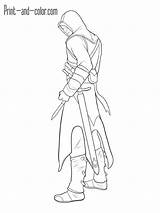 Creed Coloring Pages Assassin Print Color Drawing Might Also Getdrawings sketch template