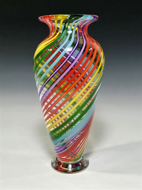 Rainbow Vase Iii By John Gibbons Art Glass Vase Artful Home