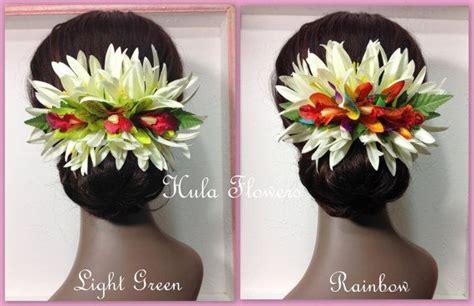 Tropical Hawaii Flowers Hair Clip For Hawaiian Hula Dancer Etsy