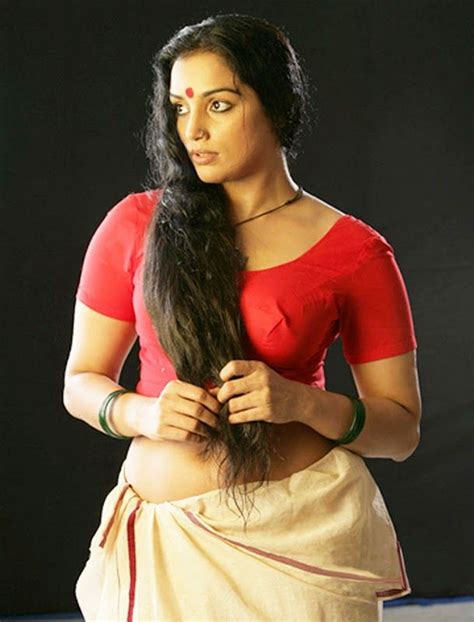 filmactresshotimages swetha menon showing her back in red blouse