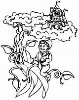 Beanstalk Jack Coloring Pages Drawing Colouring Printable Story Clipart Kids Fairy Clip Tales Sheets Magic Super sketch template