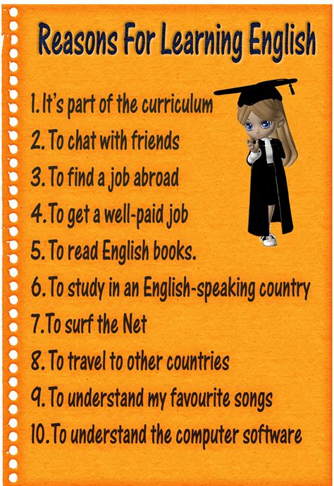 good reasons  learning english poster