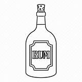 Rum Bottle Outline Vector Alcohol Glass Icon Line Thin Cartoon Iconfinder Pirate Style Editor Open Vectorified Vectors sketch template
