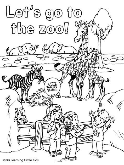 printable put    zoo coloring page