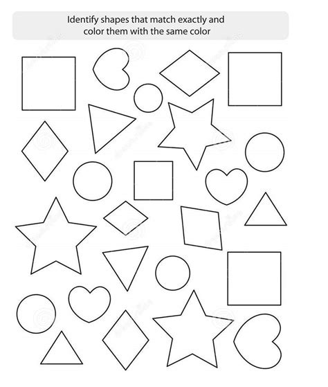 color  shape worksheet shapes worksheet kindergarten shapes