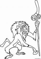 Coloring Rafiki Pages Baboon Printable sketch template