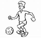 Futbol Futebol Jugador Jogador Giocatore Colorare Dibujos Joueur Dibuixos Disegni Desportos Dessins sketch template