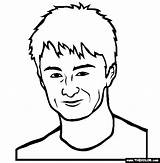 Coloring Daniel Radcliffe Famous Pages Actor Thecolor sketch template