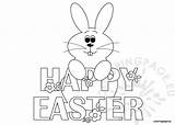Coloring Easter Bunny Happy Pages Toddlers Print Printable Preschool Colouring Color Paw Patrol Cards Da Eggs Kids Online Make Adults sketch template