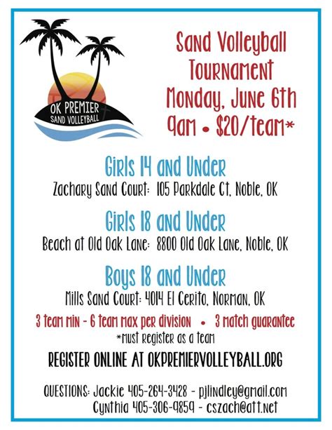 sand volleyball tournament ok premier volleyball