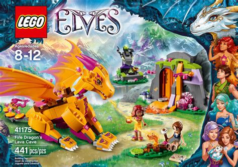 lego elves  fire dragons lava cave  set  bricks
