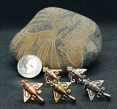 aztec mayan ufo alien pin worn  tsoukalos von daeniken ancient