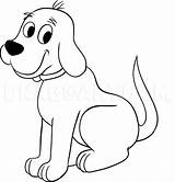 Dog Coloring Outline Clifford Big Red Drawing Drawings Dogs Draw Cartoon Pages Printable Step Clipart Color Clip Colouring Easy Template sketch template