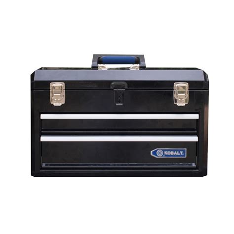 Kobalt 20 6 In 2 Drawer Black Steel Lockable Portable Tool Storage Box