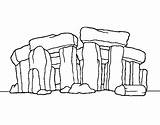 Stonehenge Coloring Monuments 7kb 470px Colorear Coloringcrew sketch template