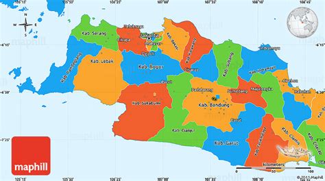 political simple map  west java