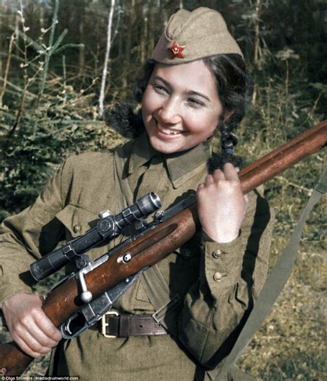 Colourised Photos Show Russia’s Female Snipers Of Ww2