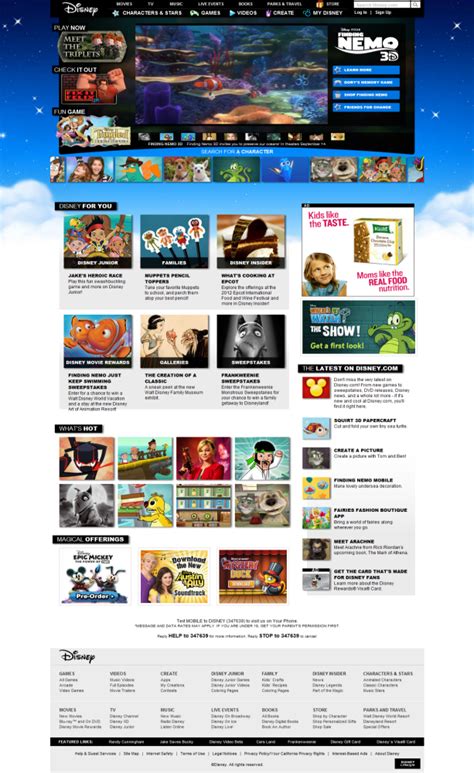 disneycom home category  portal pages  david gonzalez  coroflotcom