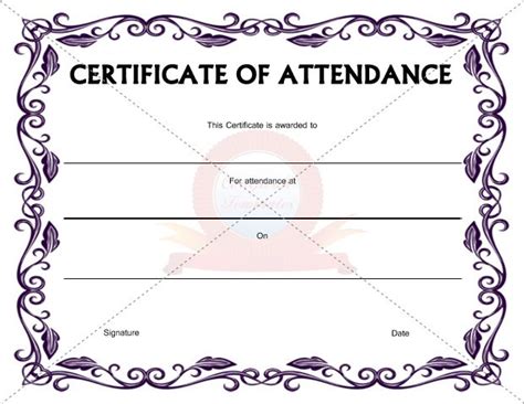certification  attendance attendance certificate attendance