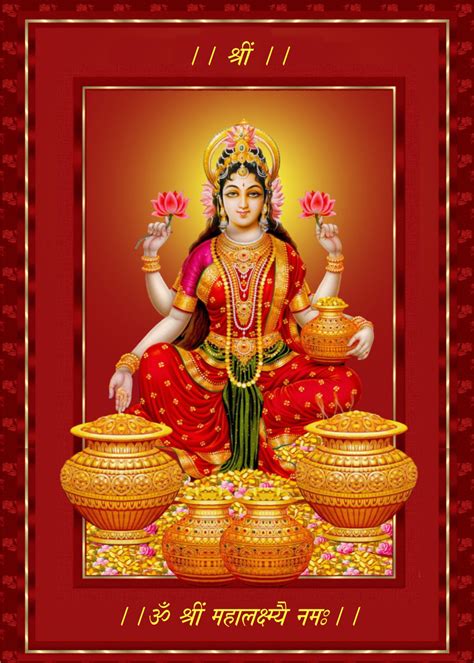 Maa Laxmi Lakshmi Devi Sri Hindu Deity Goddess Rich Wealth Lucky