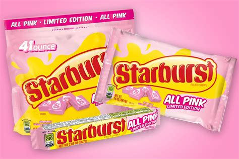pink starbursts     packaging   limited time glamour