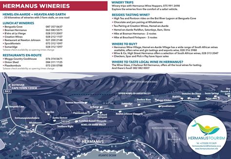 wine route hermanus tourism