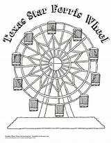 Wheel Ferris Coloring Texas Fair State Pages Star Color Doodle Sheets Visit Printable Getcolorings sketch template
