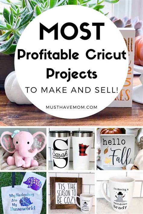 profitable cricut projects  sell   side hustle   mom