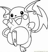 Raichu Pokémon Coloringpages101 sketch template