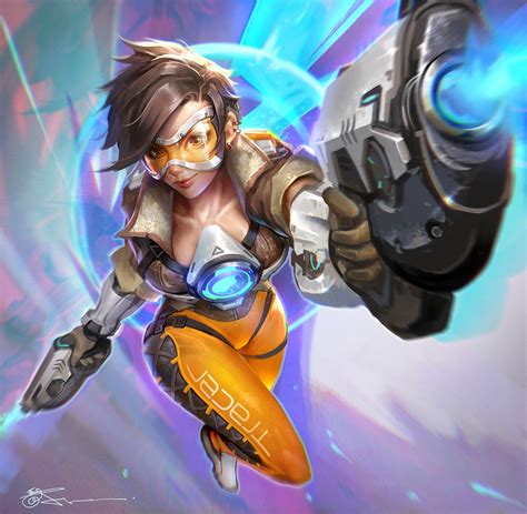 overwatch tracer fanart by jeremychong on deviantart