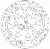 Christmas Mandala Coloring Choose Board Pages sketch template